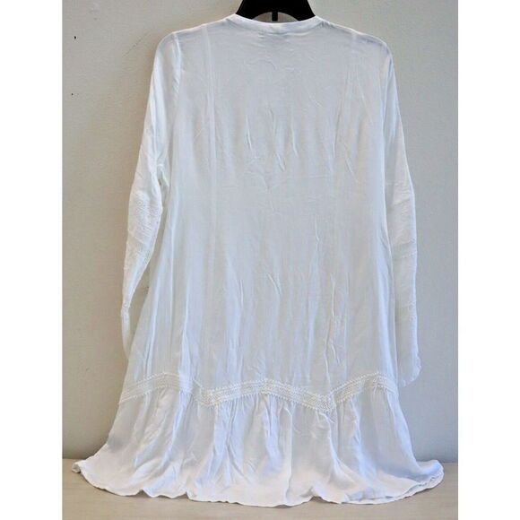 Belldini BW220020 Women's Sz XSmall White Boho Lace A-Line Silhouette Dress - Picture 3 of 10